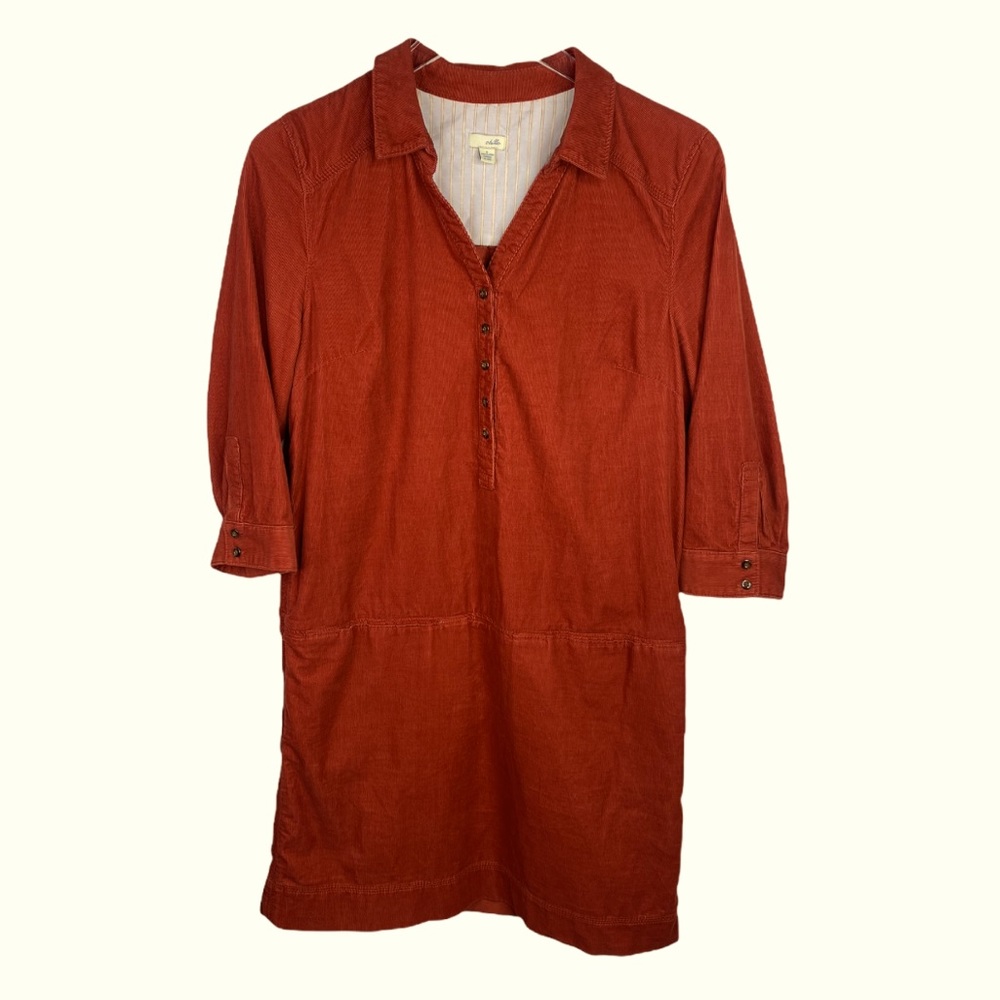 Anthro/Odille corduroy 3/4 sleeve dress size 8